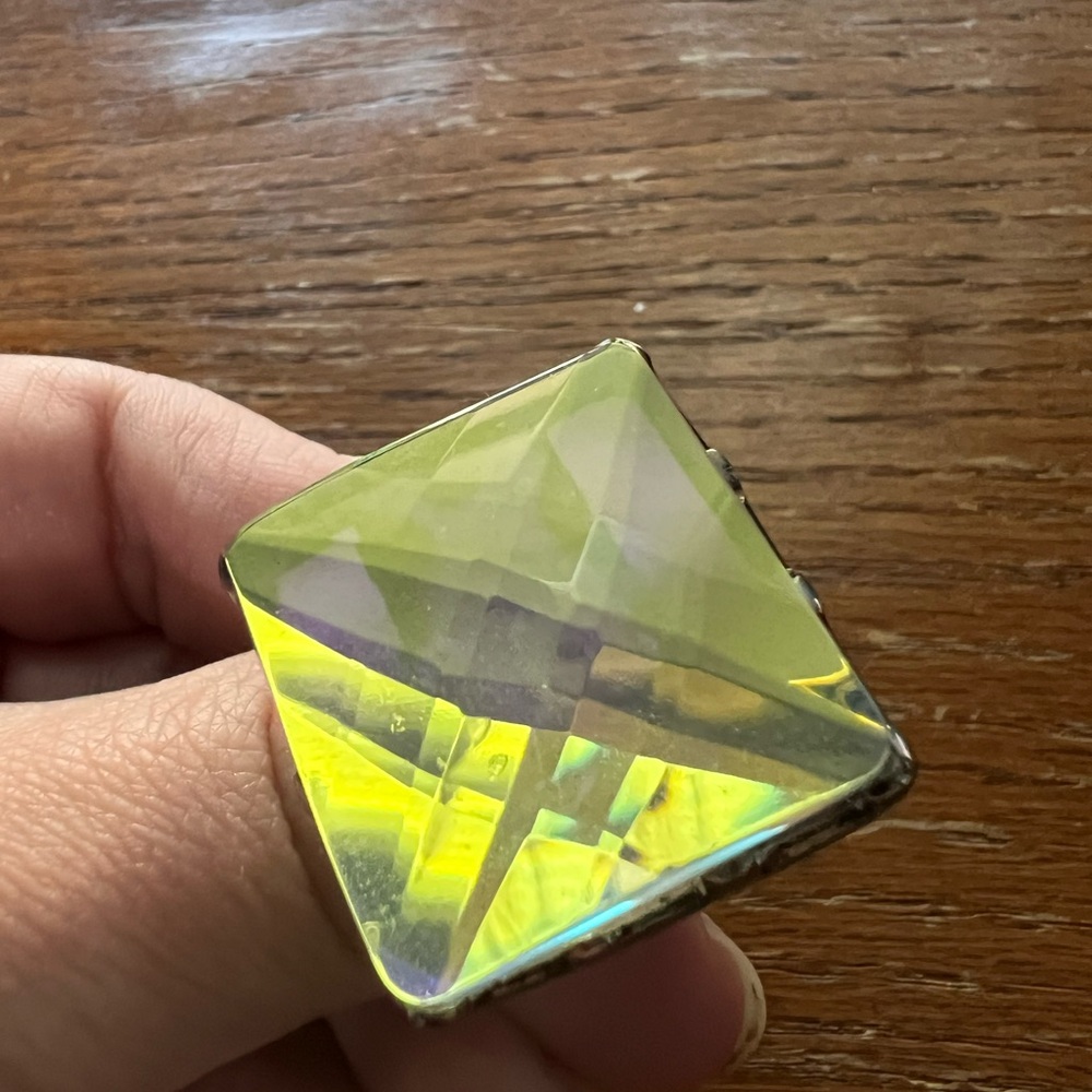 Aurora Borealis Stone Adjustable Ring - image 5